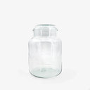 Vaso in vetro trasparente per terrarium - vista frontale GLASS02