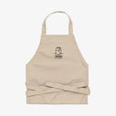 Grembiule da giardinaggio in cotone organico 240 g/m² con ricamo Terrarium del Conero, tasca doppia